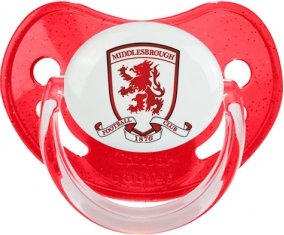 Middlesbrough Football Club Sucette Physiologique Rouge à paillette