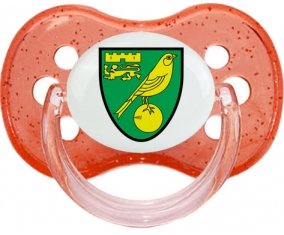 Norwich City Football Club Sucette Cerise Rouge à paillette