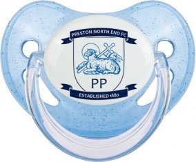 Preston North End Football Club Sucette Physiologique Bleue à paillette