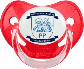 Preston North End Football Club Sucette Physiologique Rouge à paillette