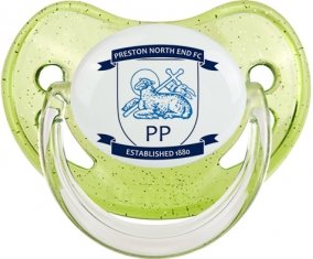 Preston North End Football Club Sucette Physiologique Vert à paillette