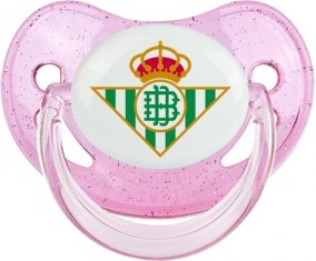 Real Betis Balompié Sucette Physiologique Rose à paillette
