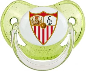 Séville Fútbol Club Sucette Physiologique Vert à paillette