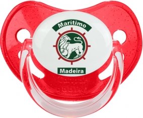 Club Sport Marítimo Sucette Physiologique Rouge à paillette