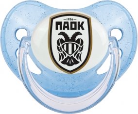 PAOK Salonique Sucette Physiologique Bleue à paillette
