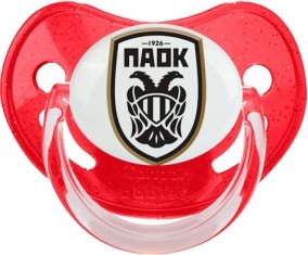 PAOK Salonique Sucette Physiologique Rouge à paillette