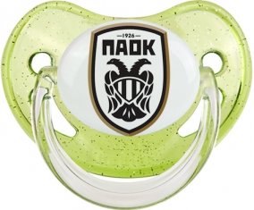 PAOK Salonique Sucette Physiologique Vert à paillette