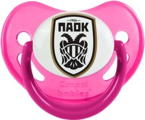 PAOK Salonique Sucette Physiologique Rose phosphorescente