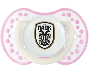 PAOK Salonique Sucette LOVI Dynamic Blanc-rose phosphorescente