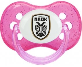 PAOK Salonique Tétine Cerise Rose à paillette