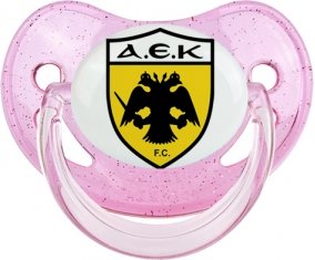 AEK Athènes FC Tétine Physiologique Rose à paillette