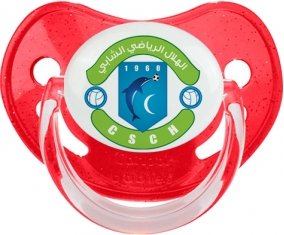 Croissant sportif chebbien Sucette Physiologique Rouge à paillette