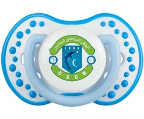 Croissant sportif chebbien Sucette LOVI Dynamic Blanc-bleu phosphorescente