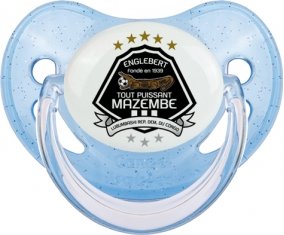 Tout Puissant Mazembe Tétine Physiologique Bleue à paillette