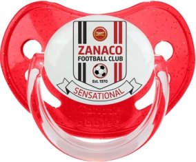 Zanaco Football Club Sucette Physiologique Rouge à paillette