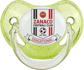 Zanaco Football Club Sucette Physiologique Vert à paillette