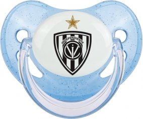 Independiente del Valle Sucette Physiologique Bleue à paillette