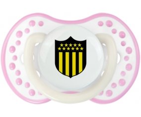 Club Atlético Peñarol Sucette LOVI Dynamic Blanc-rose phosphorescente