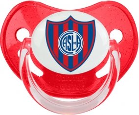 Club Atlético San Lorenzo de Almagro Tétine Physiologique Rouge à paillette
