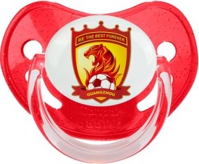 Guangzhou Evergrande Taobao Football Club China Sucette Physiologique Rouge à paillette