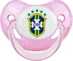 Brazil national football team Tétine Physiologique Rose à paillette