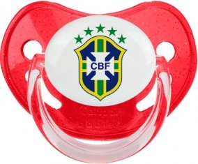Brazil national football team Tétine Physiologique Rouge à paillette