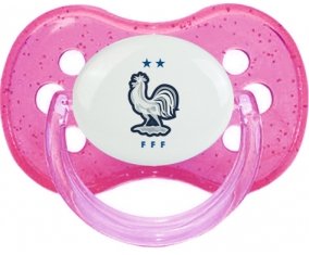 France national football team Sucette Cerise Rose à paillette