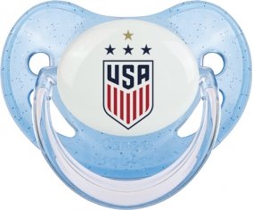 USA national football team Tétine Physiologique Bleue à paillette