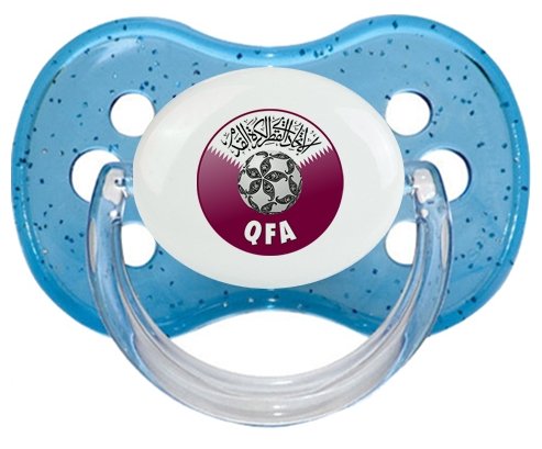 Qatar national football team Sucette Cerise Bleu à paillette