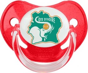 Ivory Coast national football team Sucette Physiologique Rouge à paillette
