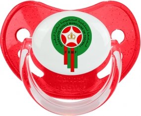 Morocco national football team Sucette Physiologique Rouge à paillette