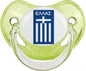 Greece national football team Sucette Physiologique Vert à paillette
