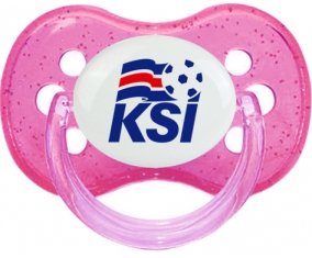 Iceland national football team Sucette Cerise Rose à paillette