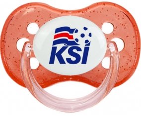 Iceland national football team Sucette Cerise Rouge à paillette