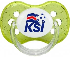 Iceland national football team Sucette Cerise Vert à paillette