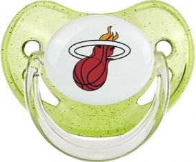 Miami Heat Sucette Physiologique Vert à paillette