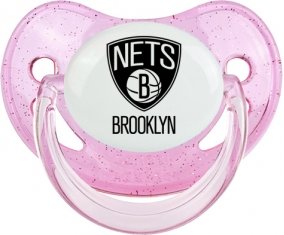 Brooklyn Nets Tétine Physiologique Rose à paillette