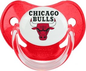 Chicago Bulls Tétine Physiologique Rouge à paillette