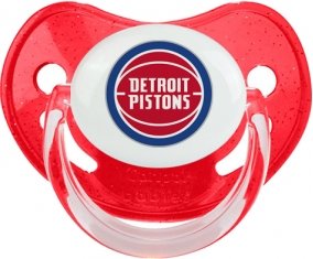 Detroit Pistons Sucette Physiologique Rouge à paillette