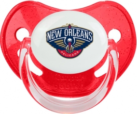 New Orleans Pelicans Tétine Physiologique Rouge à paillette