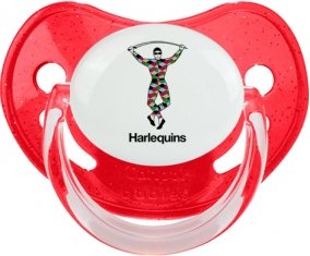 Harlequins Sucette Physiologique Rouge à paillette