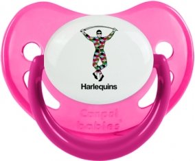 Harlequins Sucette Physiologique Rose phosphorescente
