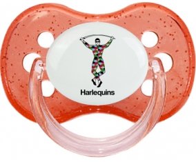 Harlequins Tétine Cerise Rouge à paillette