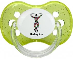 Harlequins Tétine Cerise Vert à paillette