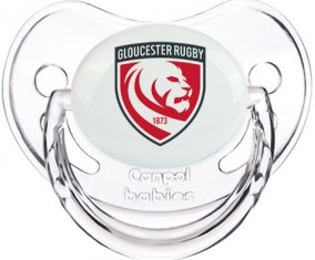 Gloucester Rugby Sucette Physiologique Transparent classique