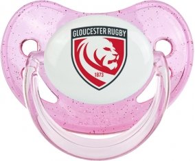 Gloucester Rugby Sucette Physiologique Rose à paillette