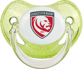 Gloucester Rugby Sucette Physiologique Vert à paillette