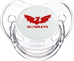 Llanelli Scarlets Sucette Physiologique Transparent classique