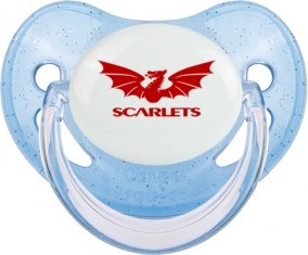 Llanelli Scarlets Sucette Physiologique Bleue à paillette