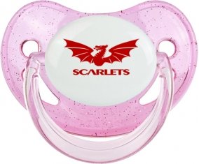 Llanelli Scarlets Sucette Physiologique Rose à paillette